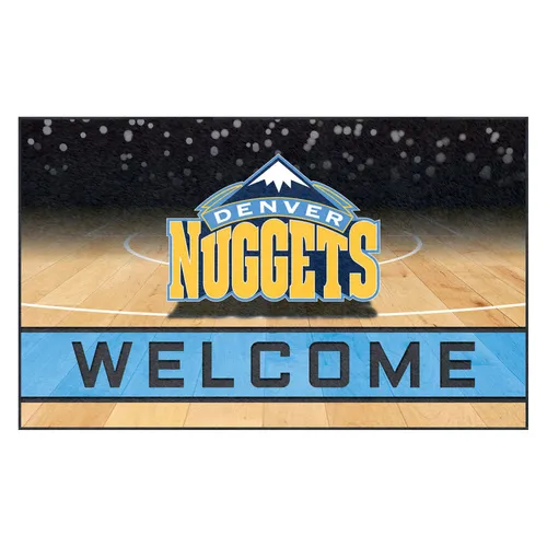 Fan Mats Denver Nuggets Rubber Door Mat - 18In. X 30In.