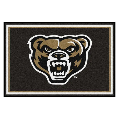 Fan Mats Oakland Golden Grizzlies 5Ft. X 8 Ft. Plush Area Rug