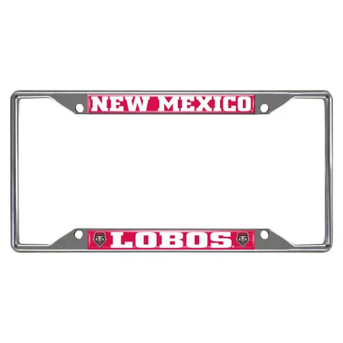 Fan Mats New Mexico Lobos Metal License Plate Frame