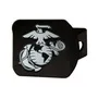 Fan Mats U.S. Marines Black Metal Hitch Cover With Metal Chrome 3D Emblem