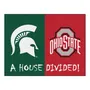 Fan Mats Michigan State / Ohio State House Divided Rug - 34 In. X 42.5 In.