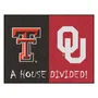 Fan Mats Texas Tech / Oklahoma House Divided Rug - 34 In. X 42.5 In.