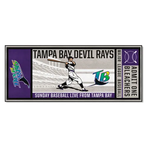 Fan Mats Tampa Bay Devil Rays Ticket Runner Rug - 30In. X 72In.