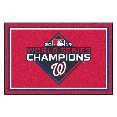 Fan Mats Washington Nationals 5Ft. X 8 Ft. Plush Area Rug