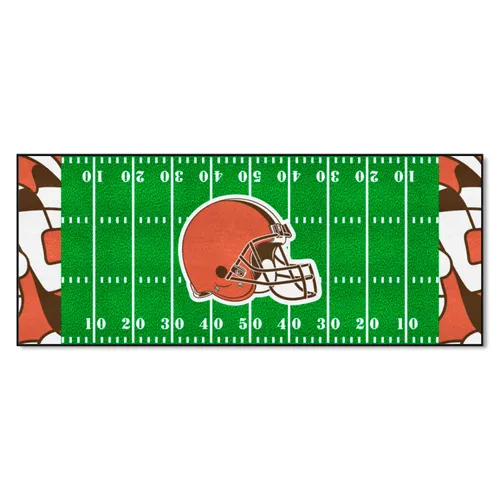 Fan Mats Cleveland Browns Football Field Runner Mat - 30In. X 72In. Xfit Design