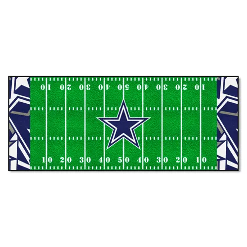 Fan Mats Dallas Cowboys Football Field Runner Mat - 30In. X 72In. Xfit Design