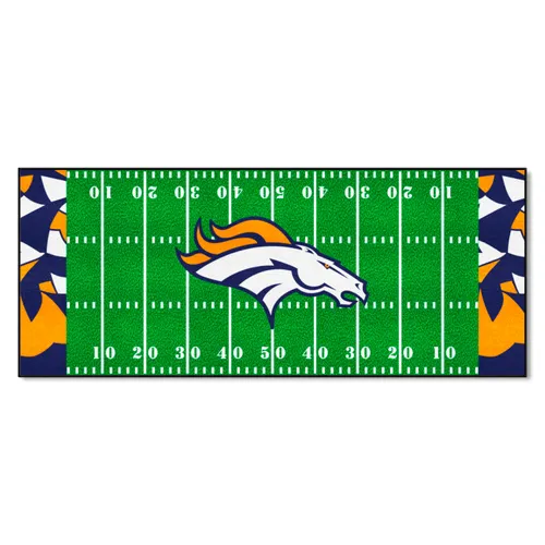 Fan Mats Denver Broncos Football Field Runner Mat - 30In. X 72In. Xfit Design