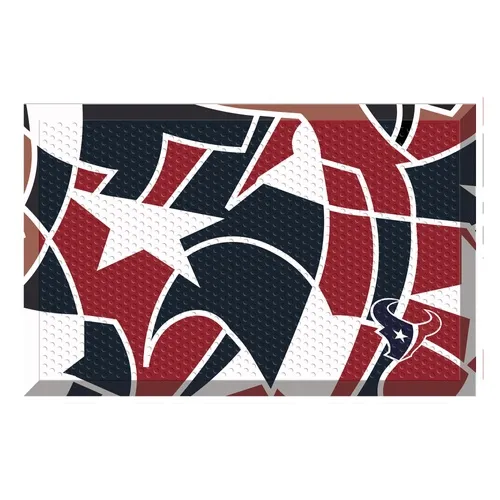 Fan Mats Houston Texans Rubber Scraper Door Mat Xfit Design