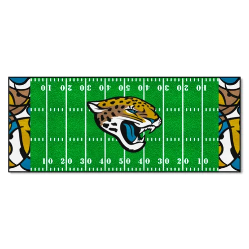 Fan Mats Jacksonville Jaguars Football Field Runner Mat - 30In. X 72In. Xfit Design