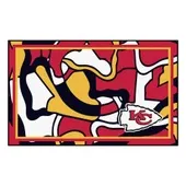 Fan Mats Kansas City Chiefs 4Ft. X 6Ft. Plush Area Rug Xfit Design