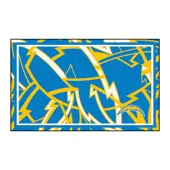 Fan Mats Los Angeles Chargers 4Ft. X 6Ft. Plush Area Rug Xfit Design