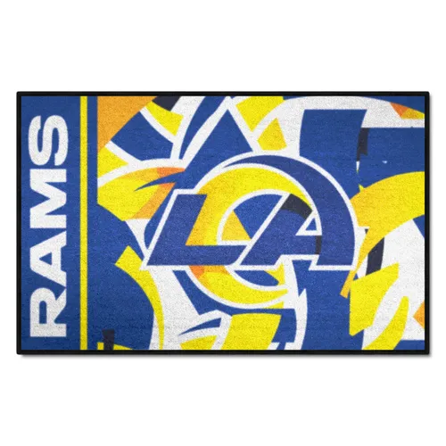 Fan Mats Los Angeles Rams Rubber Scraper Door Mat Xfit Design