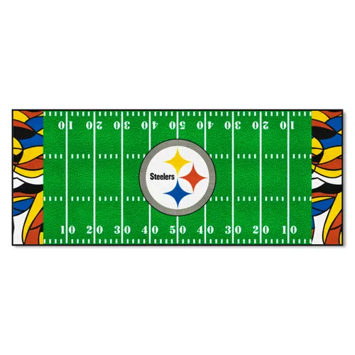 Fan Mats Pittsburgh Steelers Football Field Runner Mat - 30In. X 72In. Xfit Design