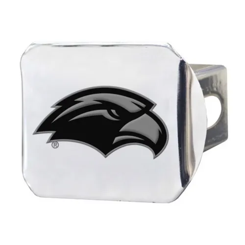 Fan Mats Southern Miss Golden Eagles Chrome Metal Hitch Cover With Chrome Metal 3D Emblem