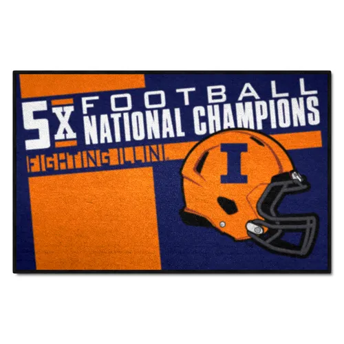 Fan Mats Illinois Illini Dynasty Starter Accent Rug - 19In. X 30In.