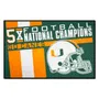 Fan Mats Miami Hurricanes Dynasty Starter Accent Rug - 19In. X 30In.