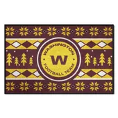 Fan Mats Washington Commanders Holiday Sweater Starter Accent Rug - 19In. X 30In.