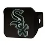 Fan Mats Chicago White Sox Black Metal Hitch Cover With Metal Chrome 3D Emblem