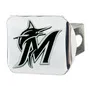 Fan Mats Miami Marlins Chrome Metal Hitch Cover With Chrome Metal 3D Emblem