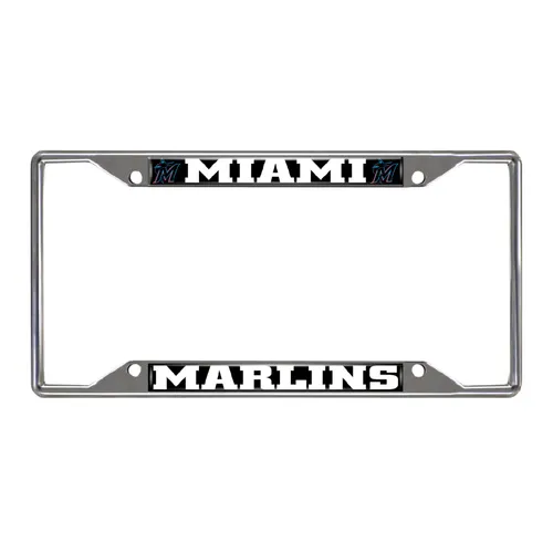 Fan Mats Miami Marlins Metal License Plate Frame