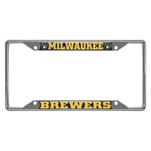 Fan Mats Milwaukee Brewers Metal License Plate Frame