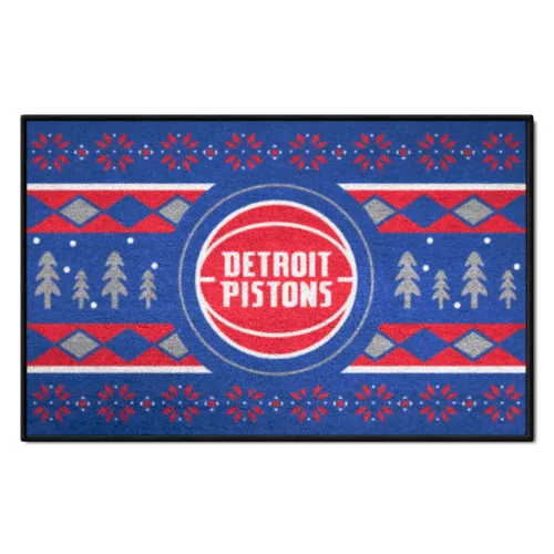 Fan Mats Detroit Pistons Holiday Sweater Starter Accent Rug - 19In. X 30In.