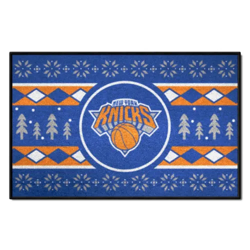 Fan Mats New York Knicks Holiday Sweater Starter Accent Rug - 19In. X 30In.