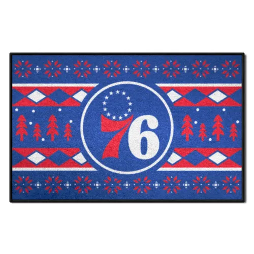 Fan Mats Philadelphia 76Ers Holiday Sweater Starter Accent Rug - 19In. X 30In.