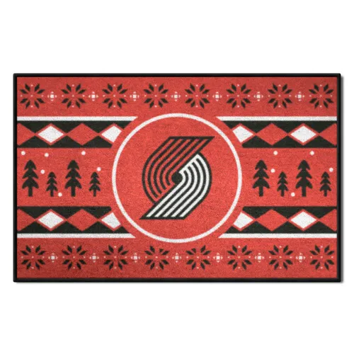 Fan Mats Portland Trail Blazers Holiday Sweater Starter Accent Rug - 19In. X 30In.