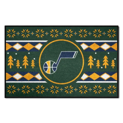 Fan Mats Utah Jazz Holiday Sweater Starter Accent Rug - 19In. X 30In.