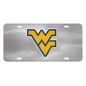 Fan Mats West Virginia Mountaineers 3D Stainless Steel License Plate