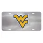 Fan Mats West Virginia Mountaineers 3D Stainless Steel License Plate