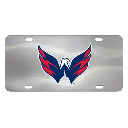 Fan Mats Washington Capitals 3D Stainless Steel License Plate