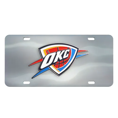 Fan Mats Oklahoma City Thunder 3D Stainless Steel License Plate