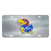 Fan Mats Kansas Jayhawks 3D Stainless Steel License Plate