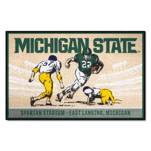 Fan Mats Michigan State Spartans Starter Accent Rug - 19In. X 30In. Ticket Stub Starter Mat