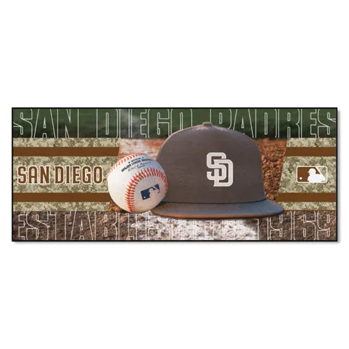 Fan Mats San Diego Padres Baseball Runner Rug - 30In. X 72In.