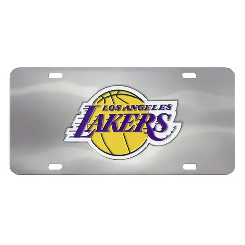 Fan Mats Los Angeles Lakers 3D Stainless Steel License Plate