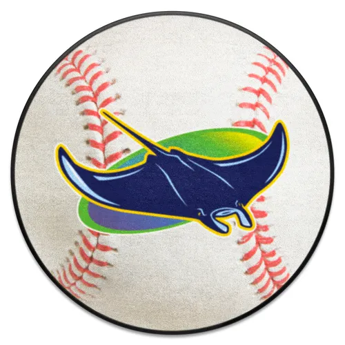 Fan Mats Tampa Bay Rays Baseball Rug - 27In. Diameter
