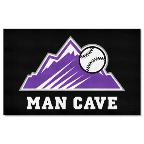 Fan Mats Colorado Rockies Man Cave Ultimat Rug - 5Ft. X 8Ft.