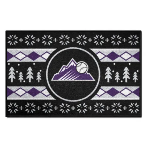 Fan Mats Colorado Rockies Holiday Sweater Starter Accent Rug - 19In. X 30In.