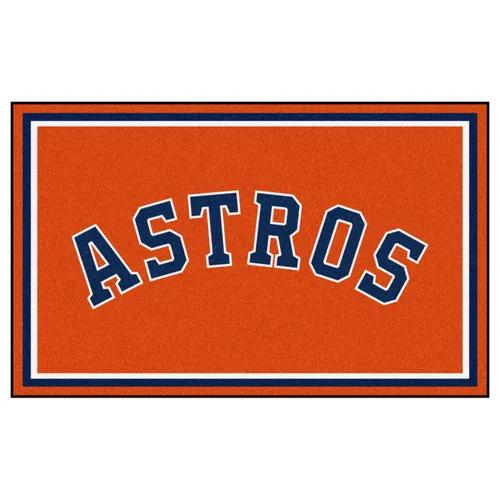 Fan Mats Houston Astros 4Ft. X 6Ft. Plush Area Rug