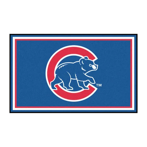 Fan Mats Chicago Cubs 4Ft. X 6Ft. Plush Area Rug