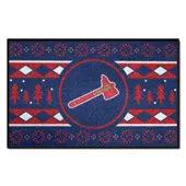 Fan Mats Atlanta Braves Holiday Sweater Starter Accent Rug - 19In. X 30In.