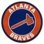 Fan Mats Atlanta Braves Roundel Rug - 27In. Diameter