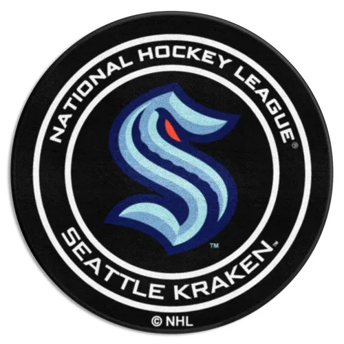 Fan Mats Seattle Kraken Hockey Puck Rug - 27In. Diameter