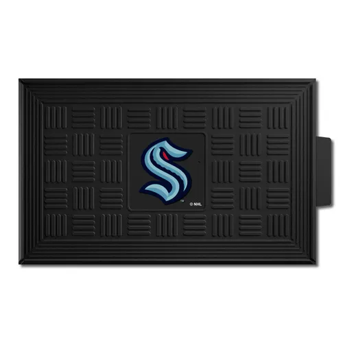 Fan Mats Seattle Kraken Heavy Duty Vinyl Medallion Door Mat - 19.5In. X 31In.