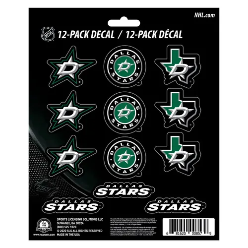 Fan Mats Dallas Stars 12 Count Mini Decal Sticker Pack