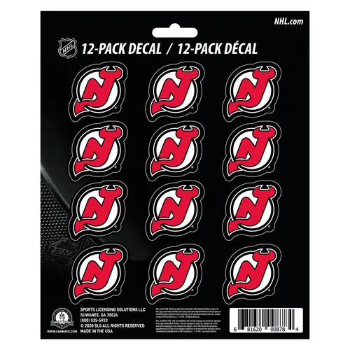 Fan Mats New Jersey Devils 12 Count Mini Decal Sticker Pack