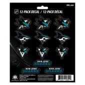 Fan Mats San Jose Sharks 12 Count Mini Decal Sticker Pack